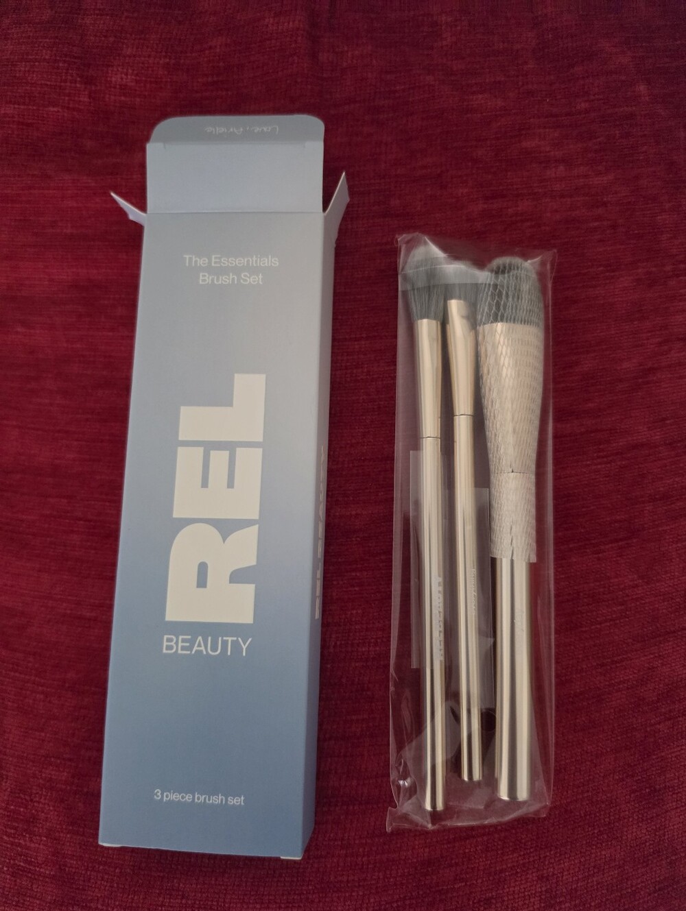 REL Beauty 3-Piece Makeup Brush Set - Champagne